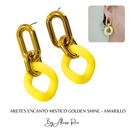 ARETES ENCANTO MISTICO GOLDEN SHINE - AMARILLO
