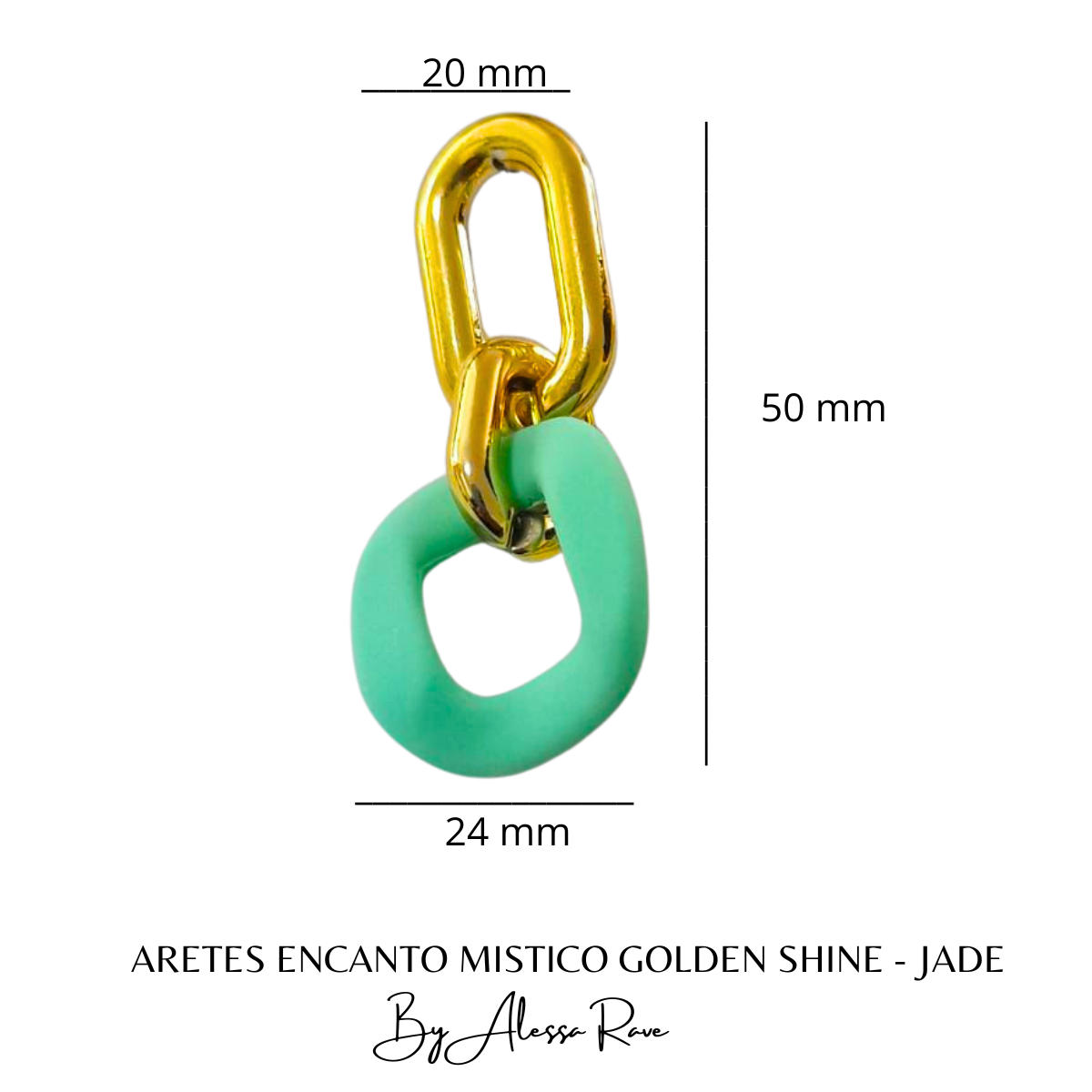 ARETES ENCANTO MISTICO GOLDEN SHINE - JADE