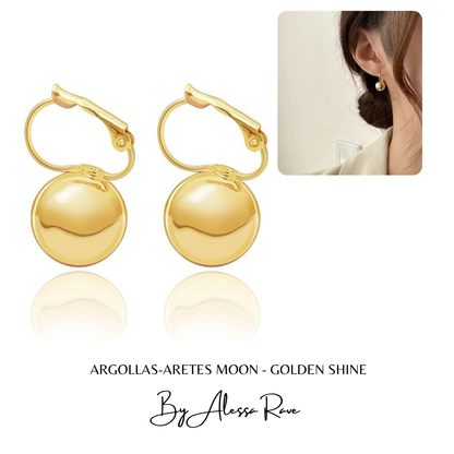 ARGOLLAS-ARETES  MOON - GOLDEN SHINE