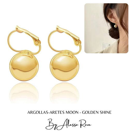 ARGOLLAS-ARETES  MOON - GOLDEN SHINE