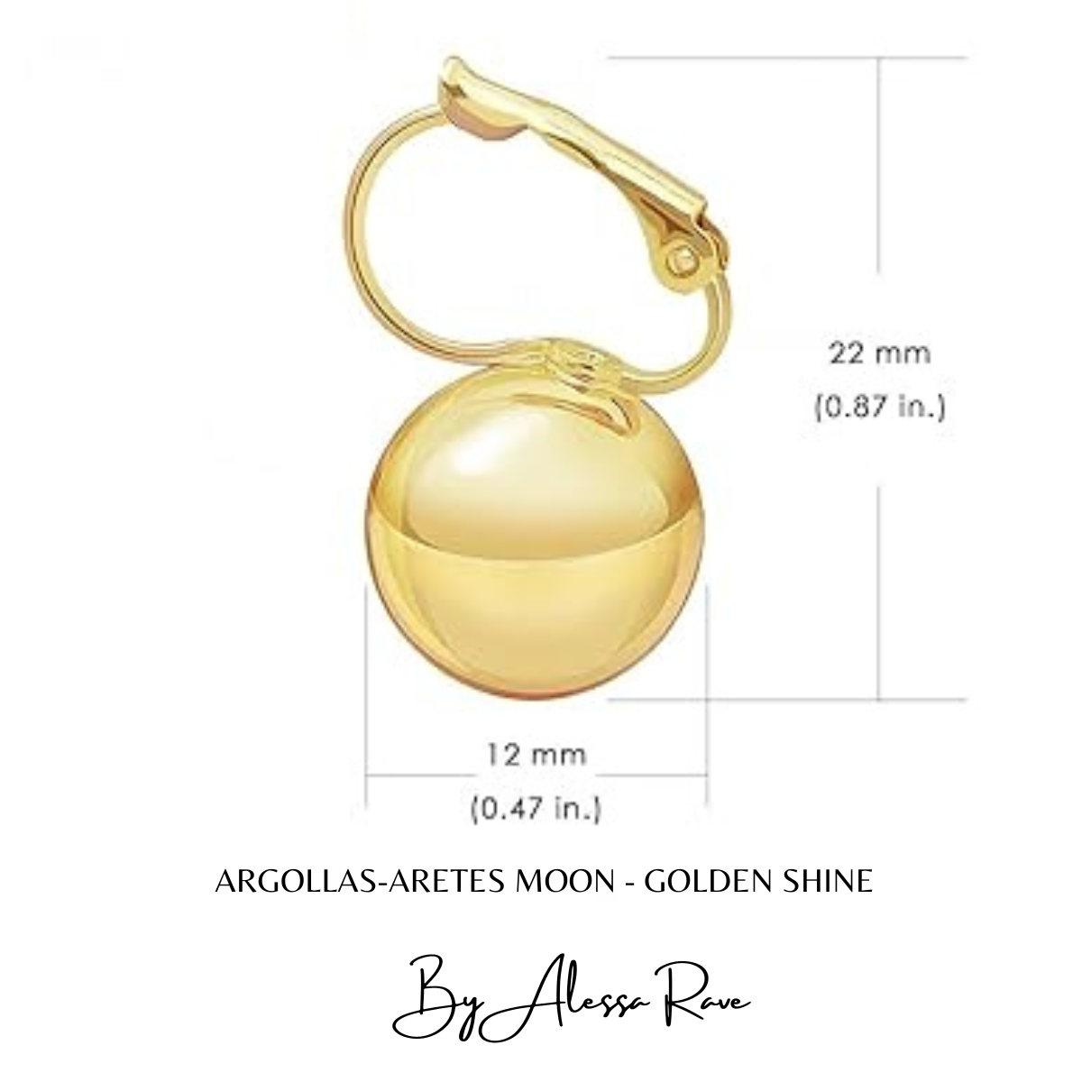 ARGOLLAS-ARETES  MOON - GOLDEN SHINE