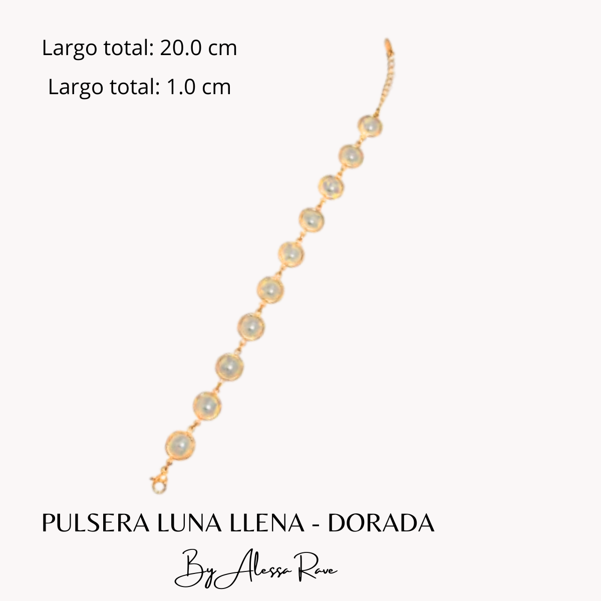 PULSERA LUNA LLENA - DORADA