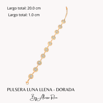 PULSERA LUNA LLENA - DORADA