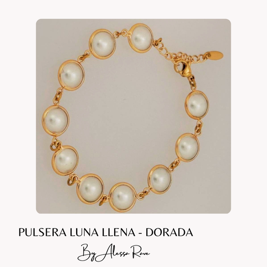 PULSERA LUNA LLENA - DORADA