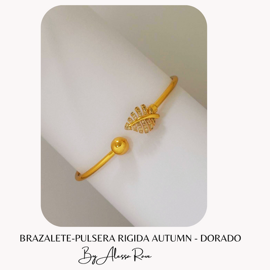 BRAZALETE-PULSERA RIGIDA AUTUMN - DORADO