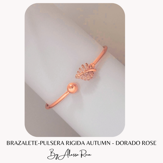 BRAZALETE-PULSERA RIGIDA AUTUMN - DORADO ROSE