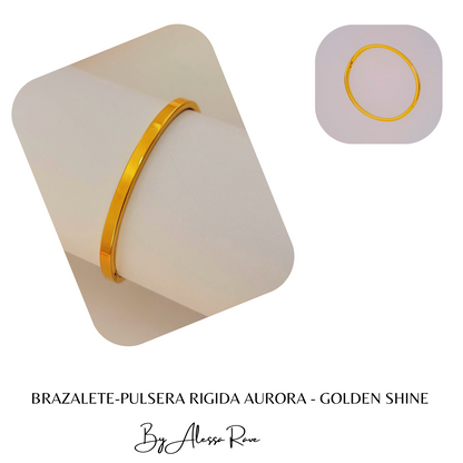 BRAZALETE-PULSERA RIGIDA AURORA - GOLDEN SHINE