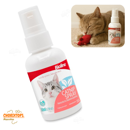 HIERBA GATERA SPRAY PARA RASCADORES, JUGUETES, CAMAS Y ADIESTRAMIENTO DE GATOS