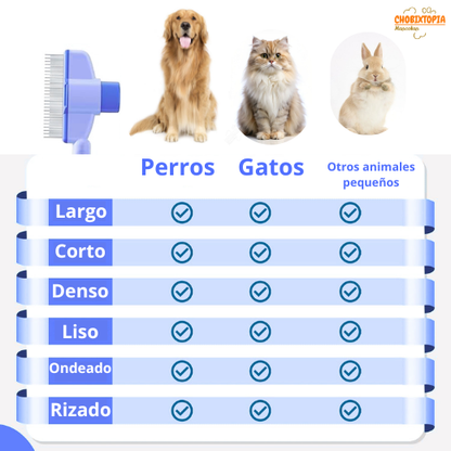 PEINE ANTI GARRAPATAS PIOJOS Y PULGAS PARA MASCOTAS PERRO GATO CELESTE