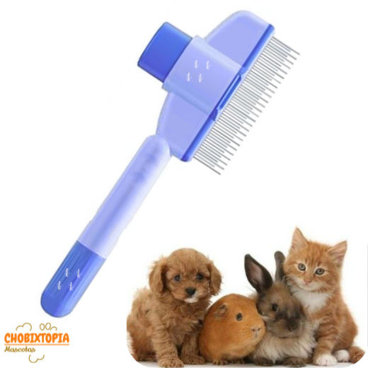 PEINE ANTI GARRAPATAS PIOJOS Y PULGAS PARA MASCOTAS PERRO GATO CELESTE