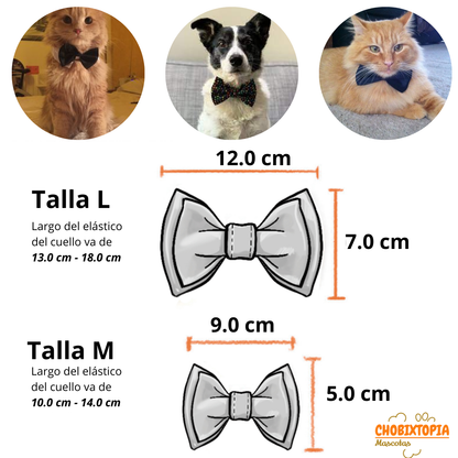 CORBATA MICHI PARA MASCOTA-PERRO GATO PLATA-CHICO