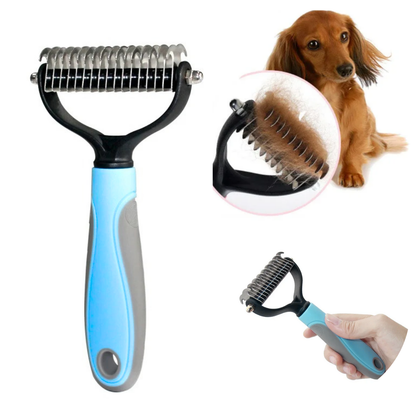 CEPILLO-PEINE DESMOTADOR PARA PERROS Y GATOS CELESTE BEBE