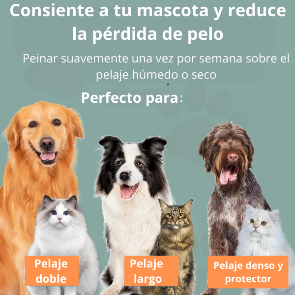 CEPILLO-PEINE DESMOTADOR PARA PERROS Y GATOS VERDE BEBE (Profesional)