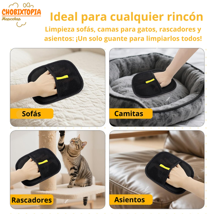 GUANTE QUITA PELOS Y PELUSA DE MASCOTAS-PERRO Y GATO GRANDE