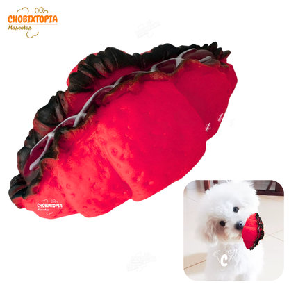 JUGUETE PARA MASCOTA-PERRO CROISSANT HOT DOG CORAL