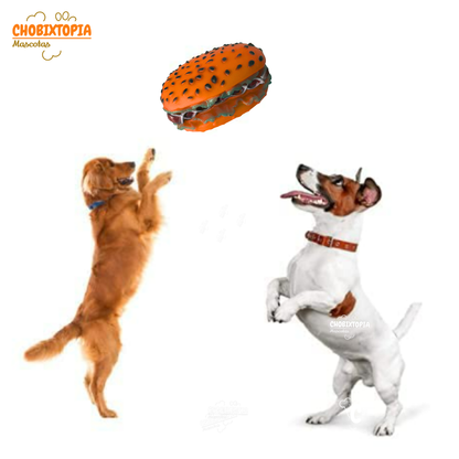 JUGUETE PARA MASCOTA-PERRO PAN CON HOT DOG-ANARANJADO