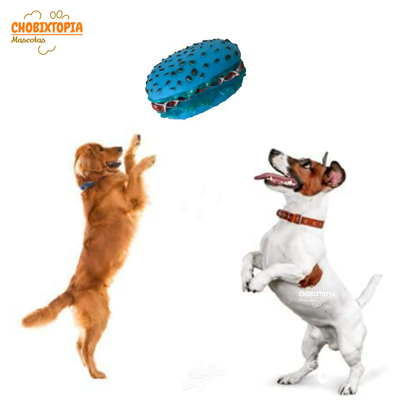 JUGUETE PARA MASCOTA-PERRO PAN CON HOT DOG-AZUL ELECTRICO