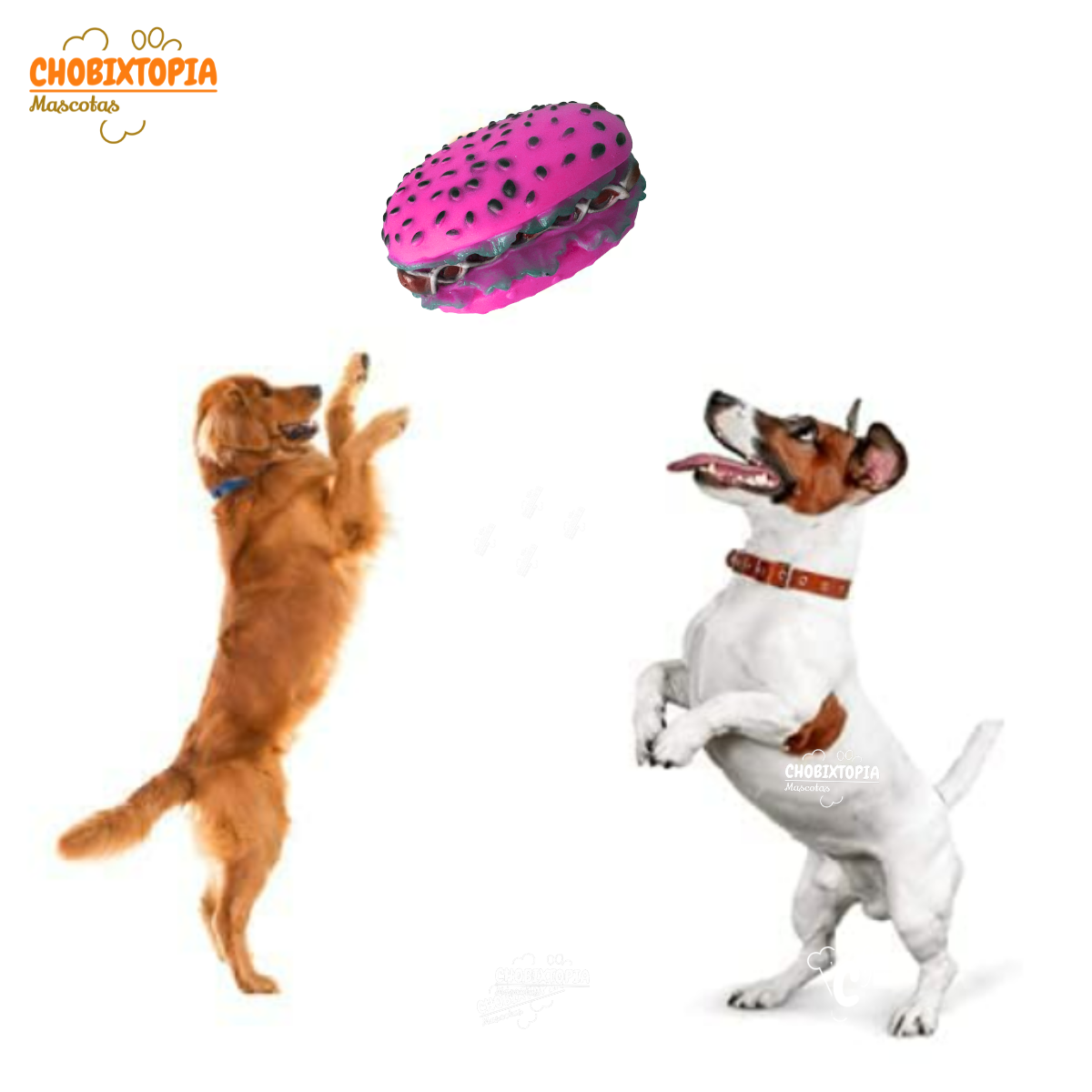 JUGUETE PARA MASCOTA-PERRO PAN CON HOT DOG-FUCSIA