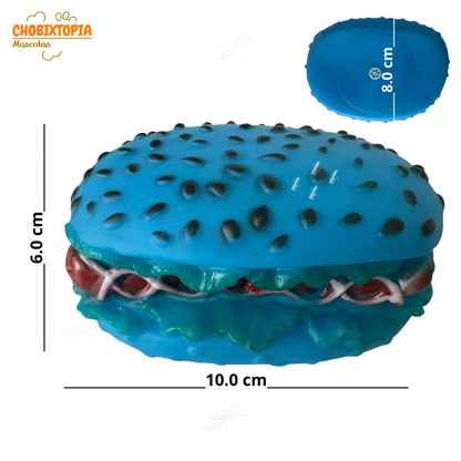 JUGUETE PARA MASCOTA-PERRO PAN CON HOT DOG-AZUL ELECTRICO