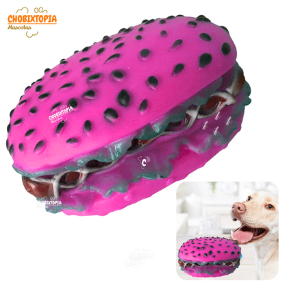 JUGUETE PARA MASCOTA-PERRO PAN CON HOT DOG-FUCSIA