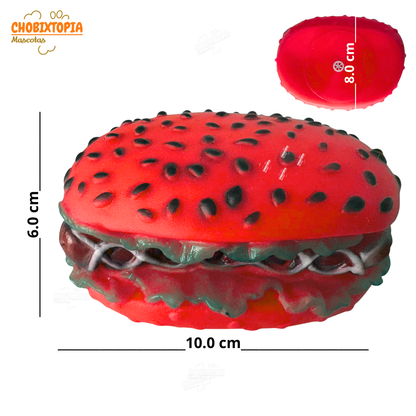 JUGUETE PARA MASCOTA-PERRO PAN CON HOT DOG-ROJO