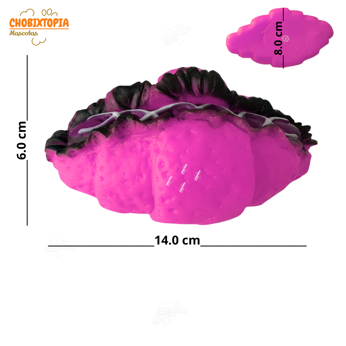 JUGUETE PARA MASCOTA-PERRO CROISSANT HOT DOG FUCSIA