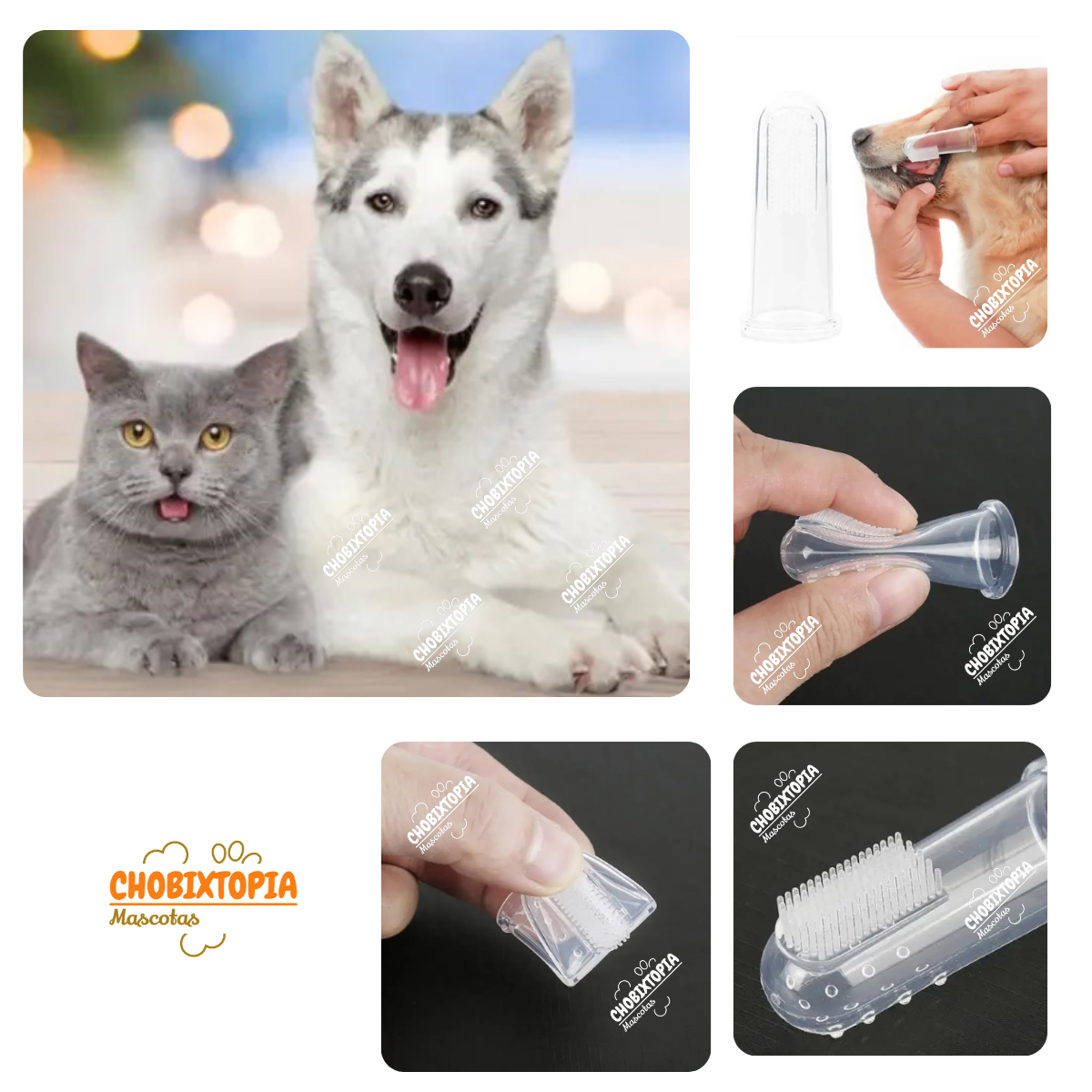KIT DE LIMPIEZA DENTAL PARA MASCOTA - PERROS Y GATOS