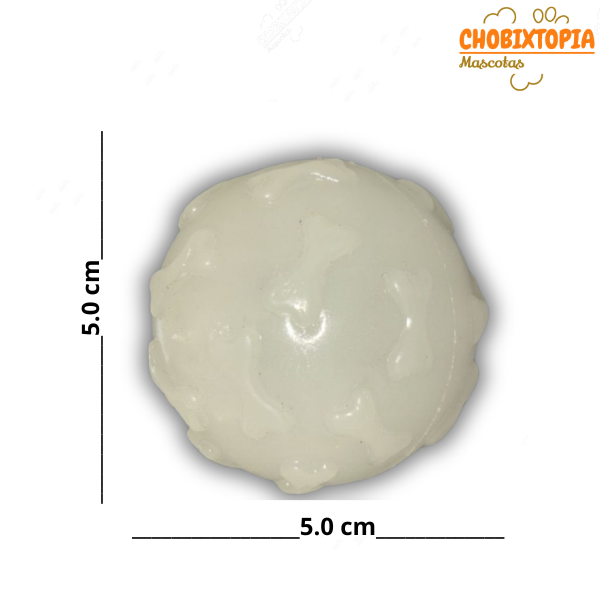 PELOTA FLUORESCENTE SONORA DE ENTRENAMIENTO p-PERROS 5 cm