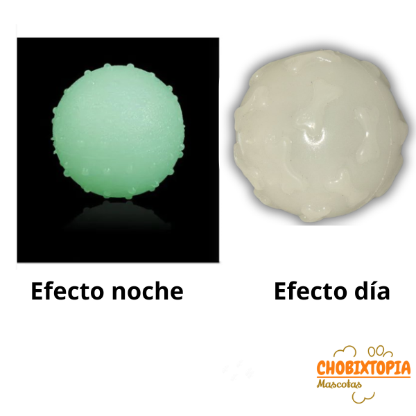 PELOTA FLUORESCENTE SONORA DE ENTRENAMIENTO p-PERROS 5 cm
