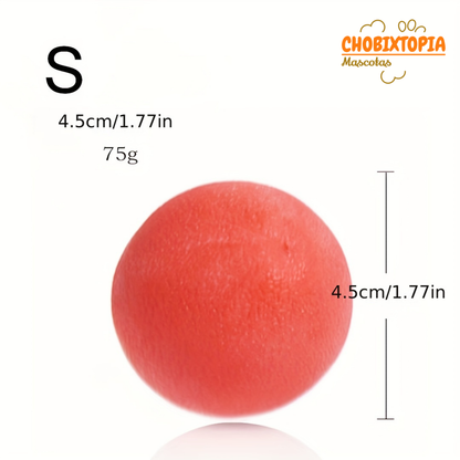 PELOTA ELASTICA RESISTENTE A MORDEDURAS PARA PERROS ROJA