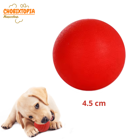 PELOTA ELASTICA RESISTENTE A MORDEDURAS PARA PERROS ROJA