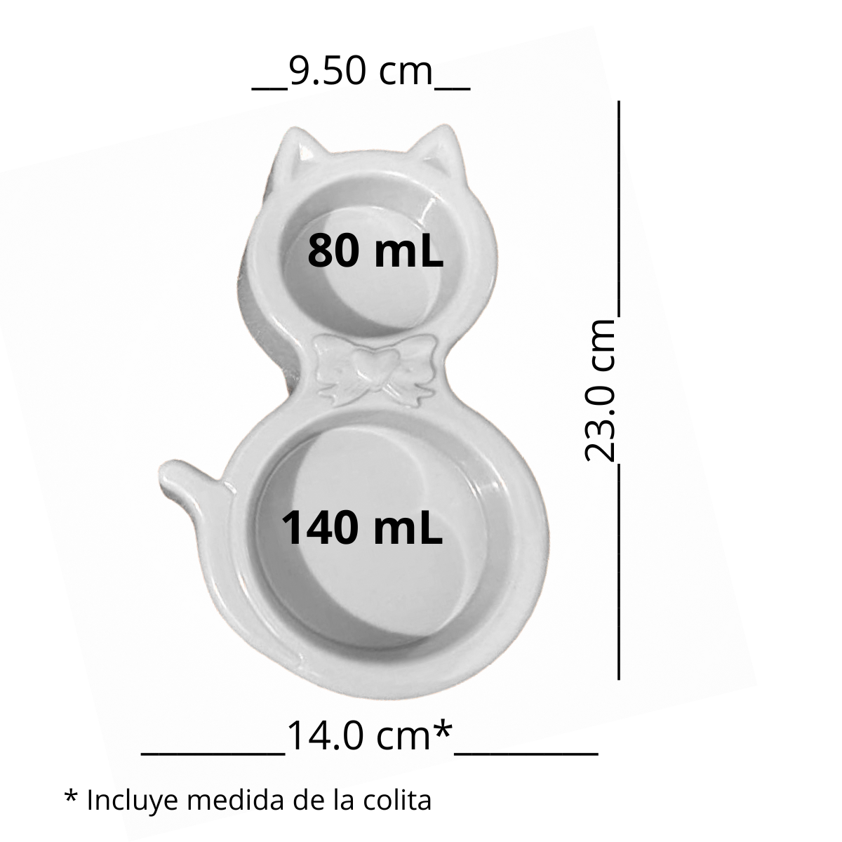 PLATO DOBLE PARA FORMA DE GATO ROSADO