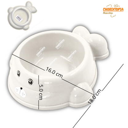 PLATO PARA PERROS Y GATOS LOBITO MARINO 275 mL COLOR ACERO