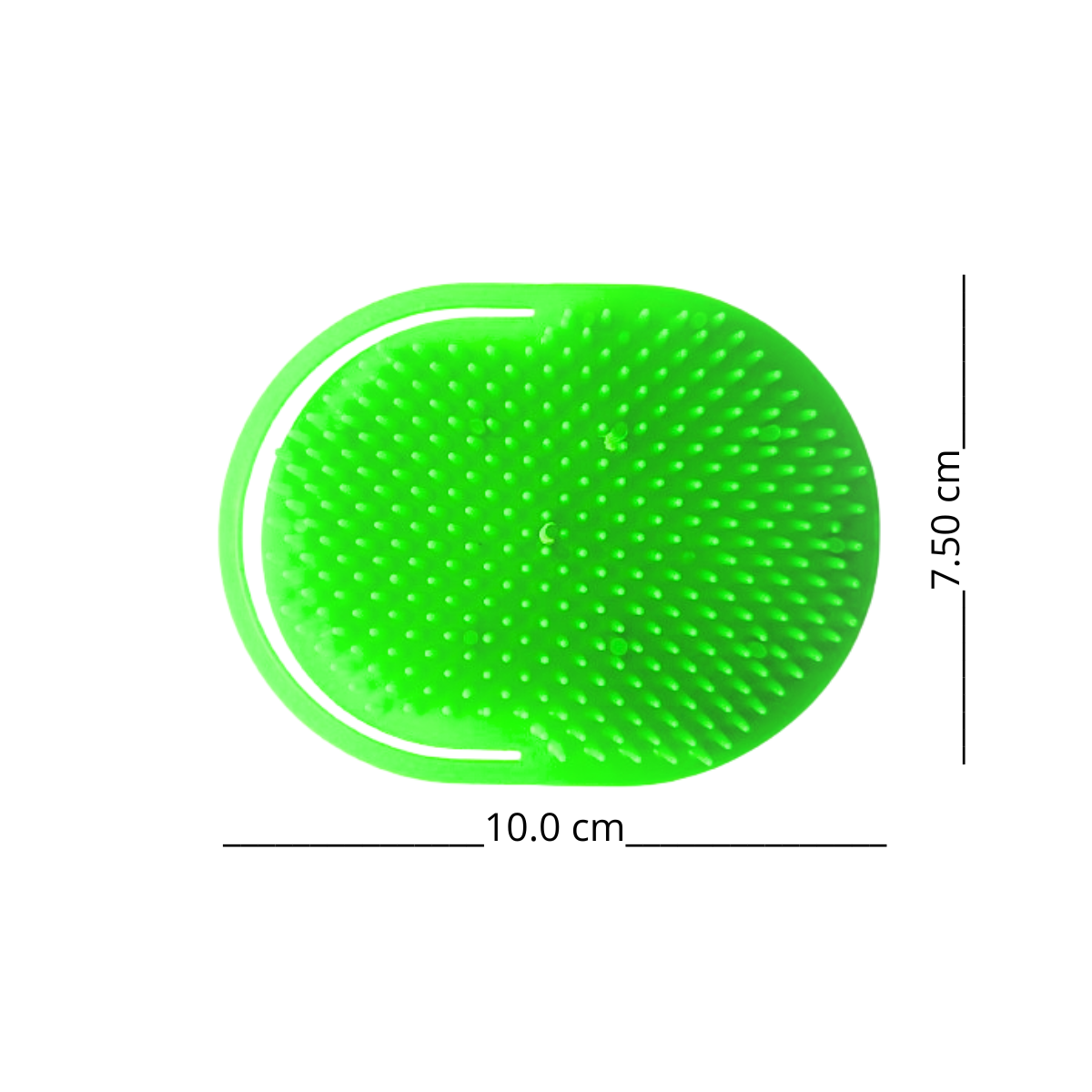 CEPILLO DE MANO PARA MASCOTAS PARA MASAJE Y BAÑO VERDE