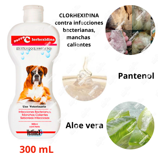 SHAMPOO VETLINEX MEDICADO PARA PERROS CLORHEXIDINA X 300 ML