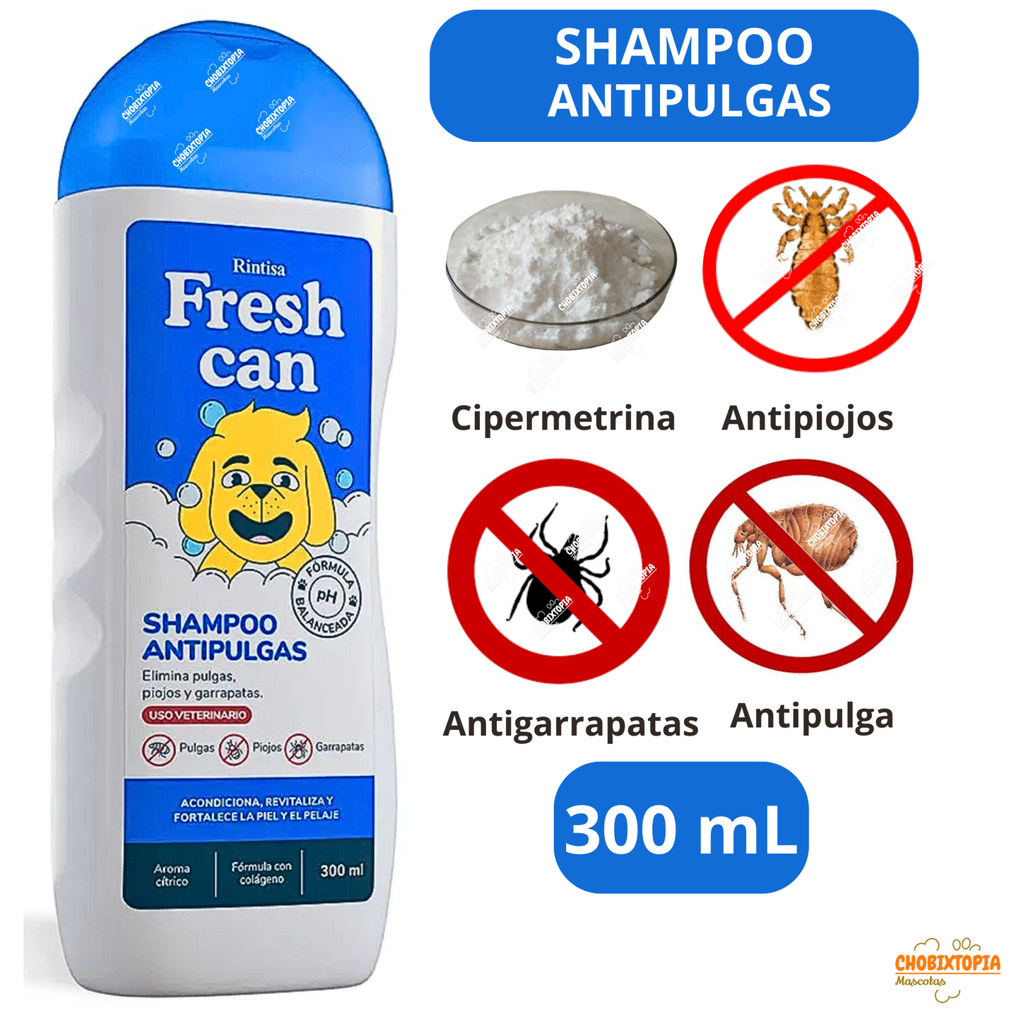 SHAMPOO FRESH CAN ANTIPULGAS 300 mL