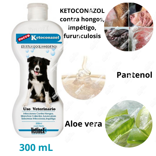 SHAMPOO VETLINEX MEDICADO PARA PERROS KETOCONAZOL X 300 ML