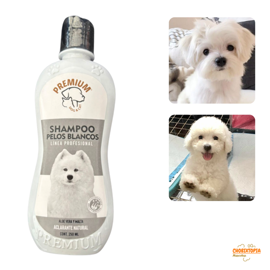 SHAMPOO PREMIUM PELO BLANCO FRASCO x 250 mL