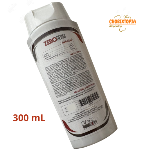 SHAMPOO MEDICADO PARA PERRO ZEBODERM X 300 ML (RAZA)