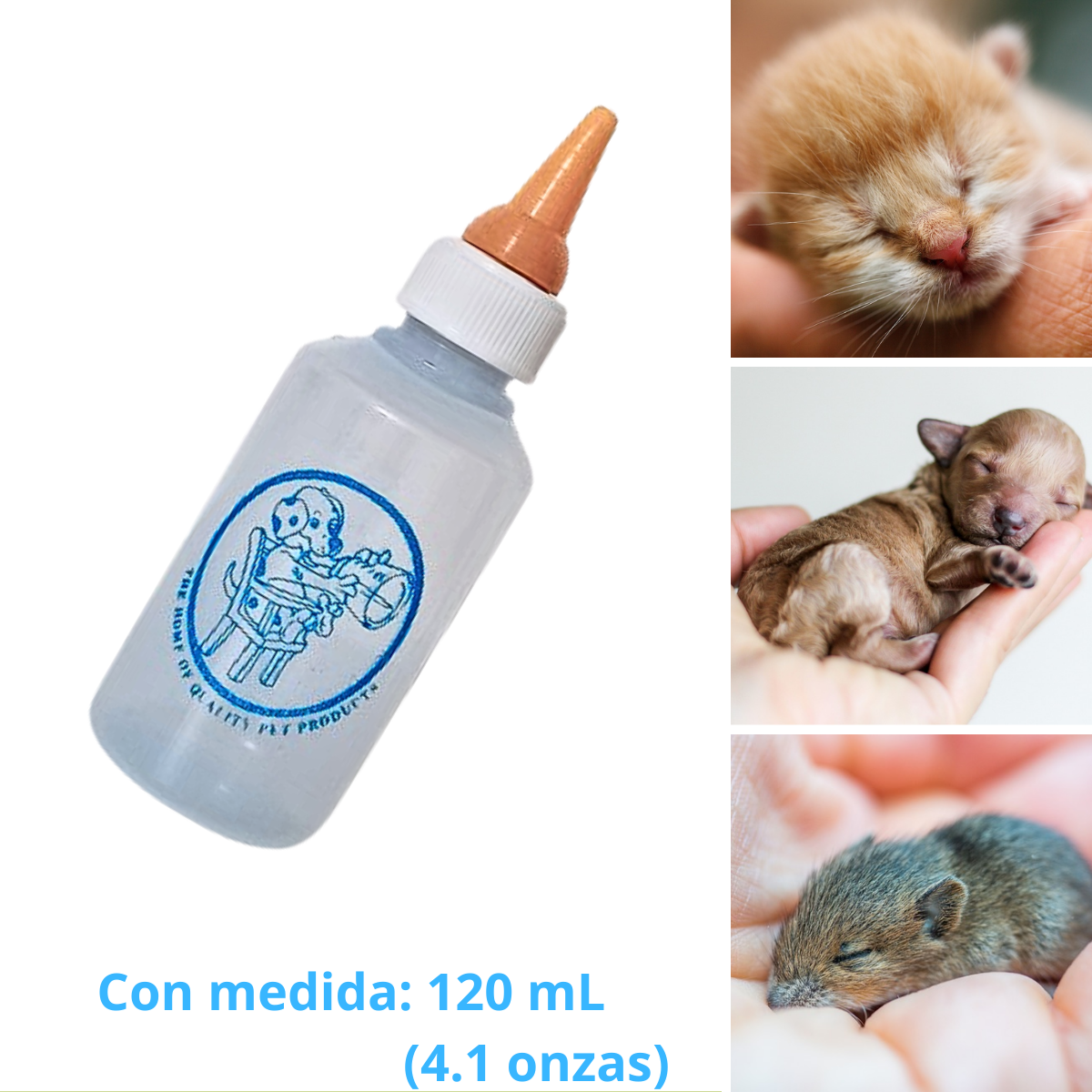 BIBERON PARA MASCOTAS x 120 mL - CELESTE (4.1oz)