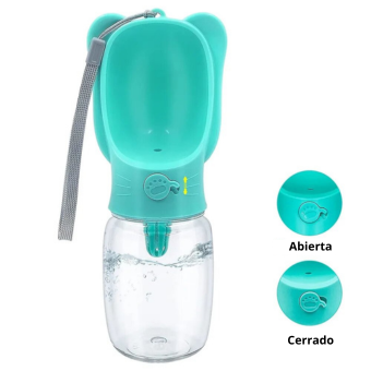 BOTELLA DE AGUA PORTATIL PARA MASCOTAS (VERDE)