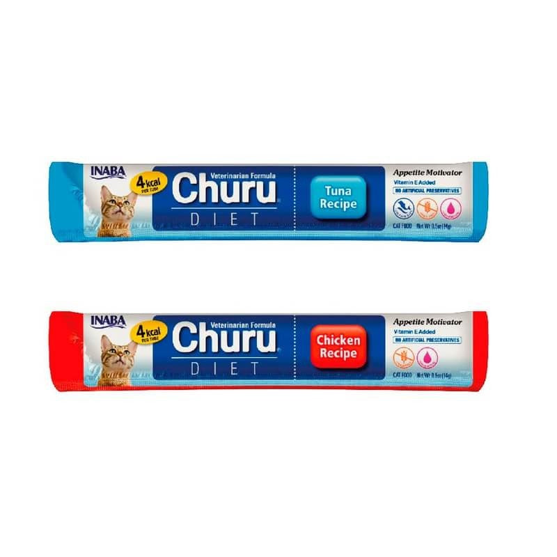 DUO CHURU VET DIET - ATUN POLLO 50 U (PACK CATNIP ROSA)